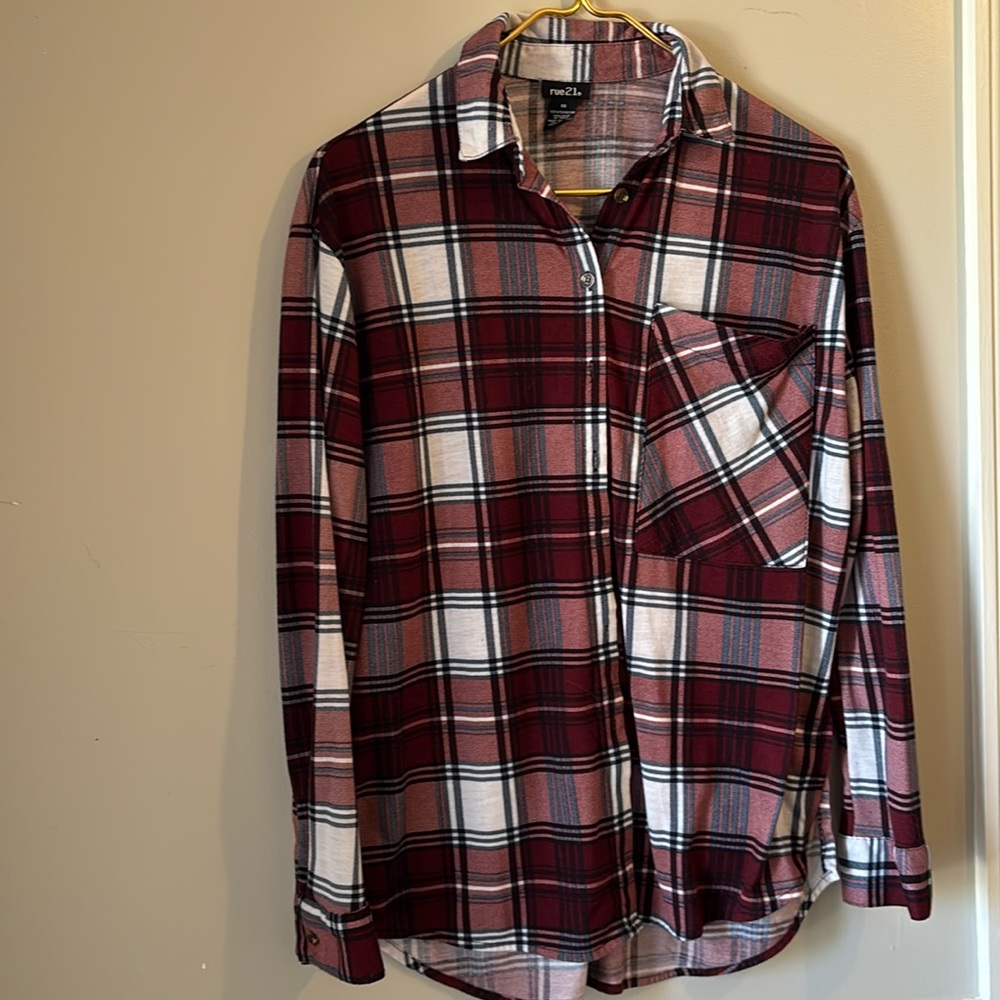 Shirt- Burgundy- size:XS ( oversized)